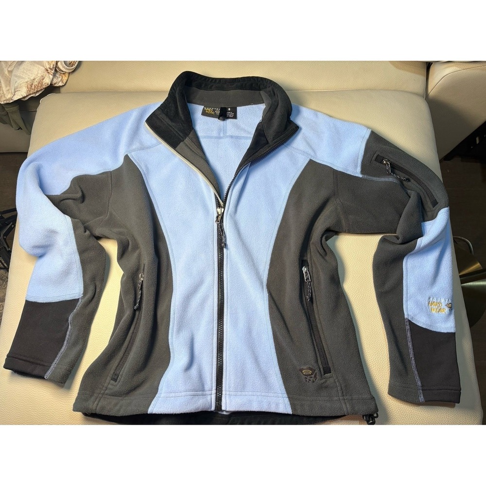 Women's size 8 Mountain Hardwear Polartec Fleece Jacket. Dusty blue/dark gray